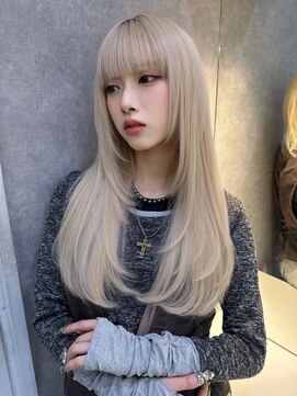 ロンドロゼ 池袋(Lond rose) レイヤーカット　ミルクティーベージュ