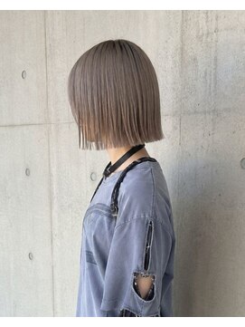 トクテ 高円寺(tokute) くびレイヤーエモージュ前髪モテベージュレイヤーミディ/高円寺