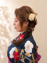 アオ ヘアドレッシングルーム(ao hair dressing room)&nbsp;浴衣ヘアで♪ふんわり編み下ろしヘア