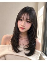 ベル 新宿(Belle)&nbsp;ロングヘア　レイヤーカット　韓国ヘア大人ヘア　新宿　大人ヘア