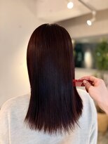 エイム ヘア リアム 調布店(eim hair liam)&nbsp;チェリーブラウン/艶髪ロング/透明感カラー/髪質改善ストレート