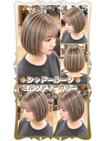 ヘアーファクトリー☆マハロ(Hair Factory☆MAHARO)&nbsp;シャドールーツ☆ミルクティーカラー