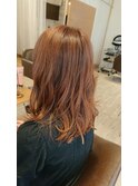 オシャレ暖色系カラーウェーブヘアスタイル♪【担当 木村沙織】