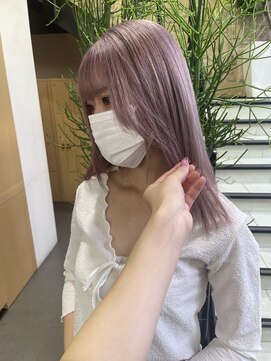 ゼスト 吉祥寺店(ZEST) 【ペールラベンダーピンク×髪質改善】zest吉祥寺　青木桜