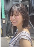【オージュアサロン　恵比寿】長めバングとくびれミディアム