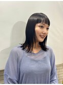 鎖骨ミディ/切りっぱなしボブ《札幌/大通り》