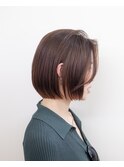 ブラウンカラー#ブリーチなし#前下がり#ダメージレスカラー#豊橋