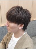 マッシュウルフ波巻き縦落ちツイストスパイラルパーマ