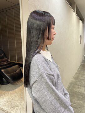 インビテーション 名古屋(invitation) ステップカット、黒髪パッツン、姫カット