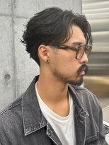 原宿フェザーパーマニュアンスパーマ波巻きパーマセンターパート