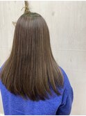 髪質改善縮毛矯正ストレートスタイル艶髪上品ワンカール