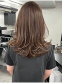 ハイライト白髪ぼかしダブルカラーインナーカラーショートボブ