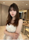 髪質改善*ワイドバングくびれレイヤーロング*美髪【Zina熊本】