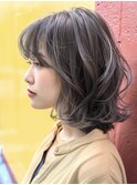 ☆オリーブグレーココアベージュ小顔クラゲヘアー/黒髪/髪質改善
