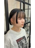 ボブ×顔まわりインナーカラー