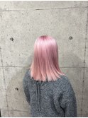ホワイトピンク  艶髪