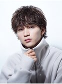 ニュアンスパーマ/シャドウパーマ/メンズ/センターパート[新宿]