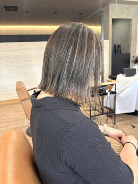 レシピ アリエ(recipe allier) ハイライト×切りっぱなしボブ