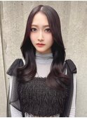 20代30代40代レイヤーカット2wayバング韓国ヘアーグレージュ