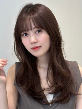 ノイ 銀座(noi) 顔周りレイヤーカットくびれヘアミルクティーベージュカラー韓国