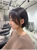 大人美人丸みショートボブ白髪ぼかしハイライト川崎20代30代40代