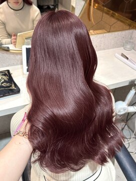 ルームバイシー 新宿(Loom. by Sea) ＊レイヤーカット×ワインレッド【新宿/韓国ヘア/小顔ヘア】