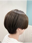 小顔ショートボブカラー大人ショートボブひし形ショートカット