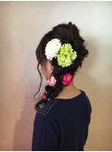 編み込みヘアアレンジ