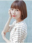 ワンカールボブ ぱっつん前髪 大人かわいい！