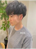ツーブロマッシュ癖毛風パーマ