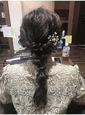 ヘアセット　編み下ろし