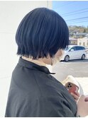 インナーカラー×ネイビー
