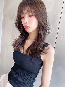 フラッグヘア 新宮店(Flag HAIR) 透明感☆くびれミディアム☆大人レイヤー☆シースルーバング