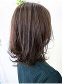 20代30代40代大人3Dカラーアッシュベージュミディアムレイヤー