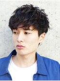 波巻きパーマメンズパーマメンズヘアツーブロックツイストパーマ