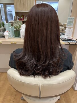 アメイジングヘアー 中沢店(AMAZING HAIR) ほんのりピンクカラー/ロングヘア/ウェーブロング/韓国ロング