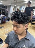 2ブロックパーマヘアー