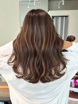 モアナ バイ ラナ 甚目寺店(MoanA BY LANA) デザインカラー/レイヤーカット/ウェットヘア/オリーブベージュ