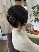 グラデーションショートボブ_ダークアッシュ耳かけ_186