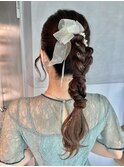 【高めポニーテール】/結婚式/二次会/同窓会/銀座/ヘアセット