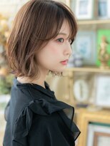 カバーヘアアンドスパ ブリス 浦和(COVER HAIR&SPA bliss)&nbsp;シースルーバング伸ばしかけレイヤーロブTb8浦和20代30代40代