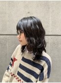 姫カットウルフウェーブパーマ