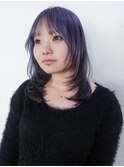 ロングおくれ毛韓国ヘア顔周りレイヤー美髪_ba554681