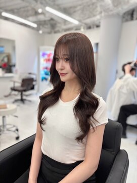 ハピネス 梅田茶屋町店(HAPPINESS) オルチャンレイヤー 韓国風巻き 透明感カラー くすみベージュ