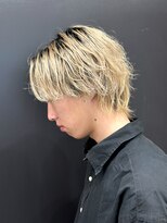 ダブルカラースパイラルパーマツイストパーマフェード短髪