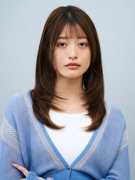 ガリカ 渋谷(Gallica) 前髪あり髪質改善カット柔らかいマロンベージュカラー