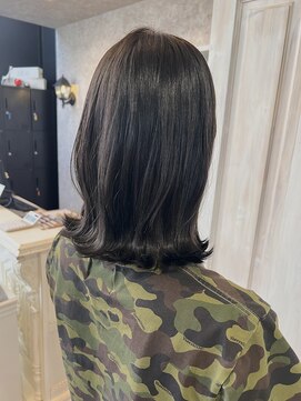 キャアリー(Caary) 福山美容室caary イルミナカラーシースルーブラック透明感20代