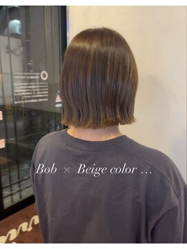 マリエプラス 金山店 ボブ×ベージュカラー＊*