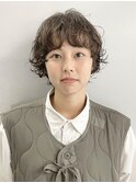 マッシュ　ショート　ウルフパーマ