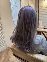 ヘアリゾート バルボア アイランド(hair resort Balboa Island)&nbsp;ロングヘア/シルバーパープル/透明感カラー/ブリーチカラー